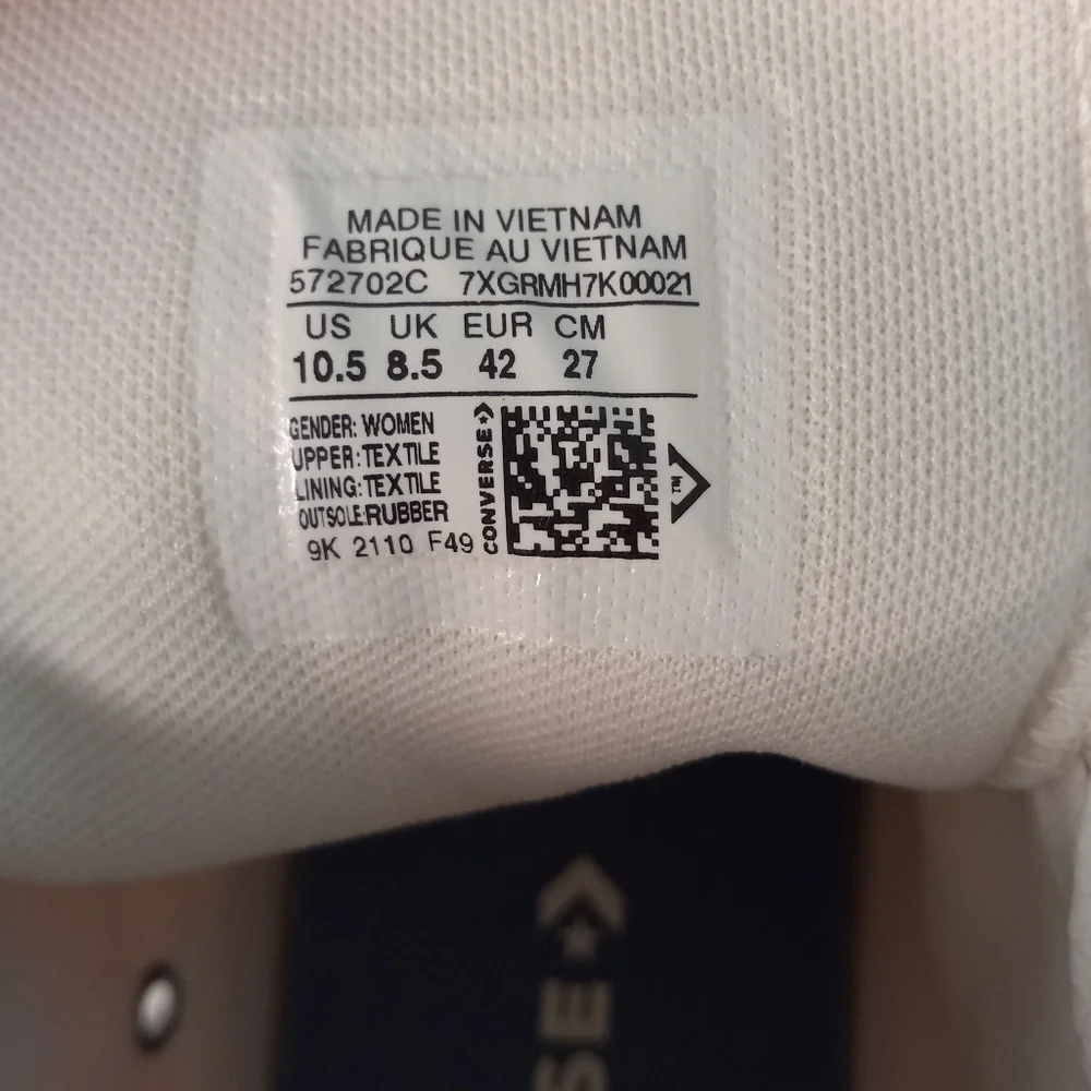 NWT | Converse Chuck Taylor All Star Crafted Abstract Stripes High Top Sneaker - Picture 9 of 12